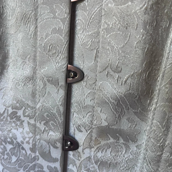 Unbranded lace up corset bodice white ivory brocade size 36 - Picture 8 of 8